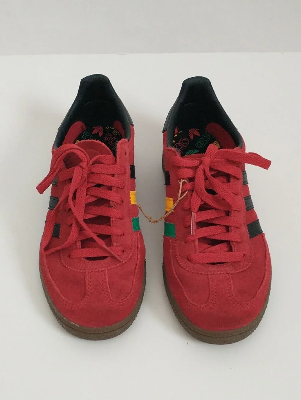 Adidas Spezial Men’s Red Suede Sneakers with Black Stripes. SIZE 6½